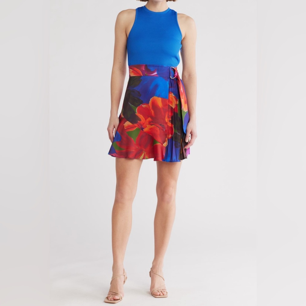 Ted Baker London ,sandiy pleated sleeveless dress sz 2
